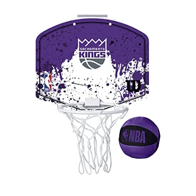 Image of Wilson Mini NBA Team Basketball Hoop, SACREMENTO KINGS, Plastic