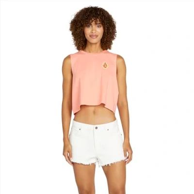 Image of Volcom Women&#039;s Stone Hour Crop Tank, Reef Pink, XS