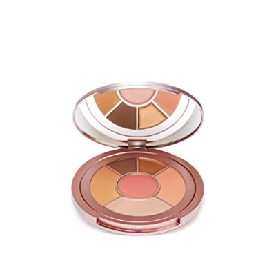 Image of Full Face Edit All in One Palette from Sculpted by Aimee (In Bloom) Travel Friendly and Vegan Bronzer, Blusher, Highlighter, Eyeshadow &amp; Lip Tint