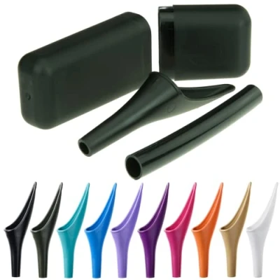 Image of SHEWEE Extreme Female Urinal. Made in the UK. Reusable and Portable Urination Device. Festival, Camping, Car Hiking Essentials For Women. Includes Travel Case Extension Pipe Black