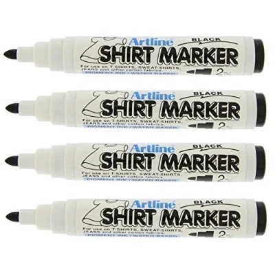 Image of Artline EKT T Shirt Marker Pens Pack 4 (Black)