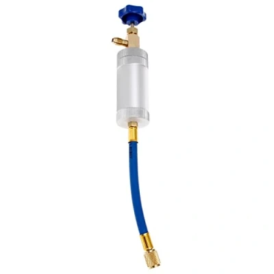 Image of Aupoko R134A AC Oil Dye Injector, Filling Syringe with 1/2&quot; Acme Male and Female, Fits for Air Conditioning Universal A/C Injection Tool