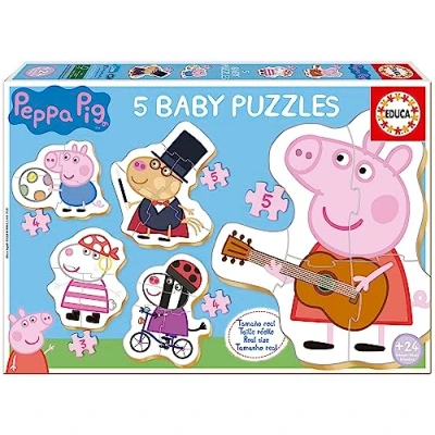 Image of Educa 18589 Peppa Pig Conjuct of Baby Puzzles, Multicoloured