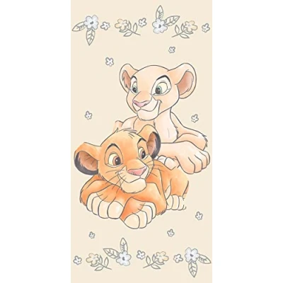 Image of Jerry Fabrics Lion King Lew ręcznik kąpielowy plażowy 70 x 140 cm, wielokolorowy
