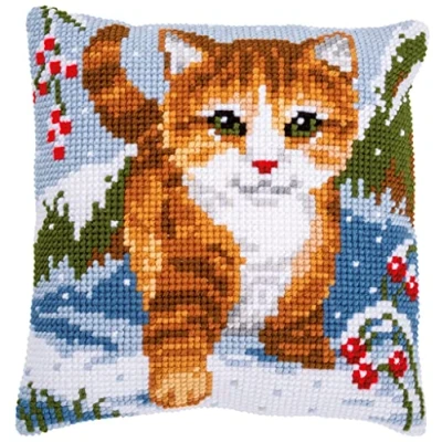 Image of Vervaco Cross Stitch Cushion, Multicoloured, 40x40cm