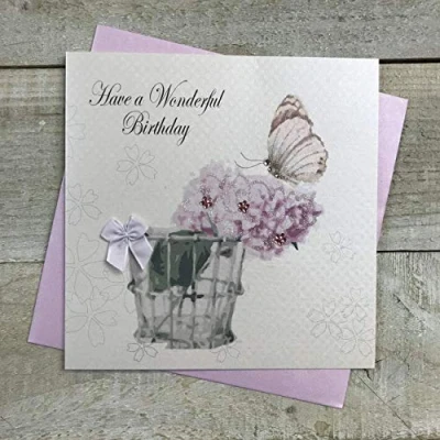 Image of White Cotton Cards Have A Wonderful Handmade Birthday Card, BD174, 16x16cm