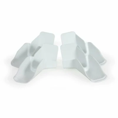 Image of Camco FBA Manufacturing 42134: Gutter Spout W/Extension, White, 4Pk (2 Left/2 Right), One Size