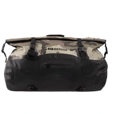Image of Oxford Aqua T 50 Roll Bag Motorcycle Luggage, Camouflage/Black. Waterproof