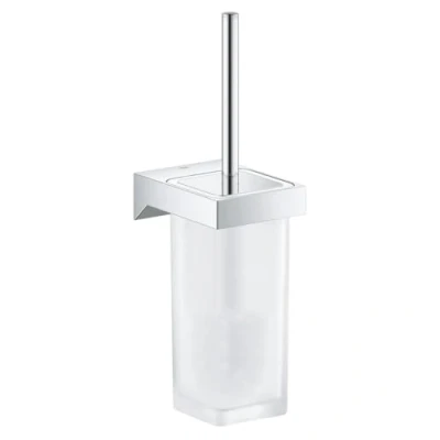 Image of GROHE Selection Cube Toilet Brush Set Chrome 40857000