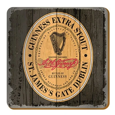 Image of signs unique Guinness Label cork backed drinks mat/coaster (sg)