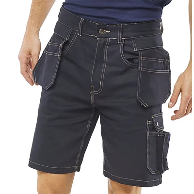 Image of Click Grantham Multipocket Cargo Work Shorts Navy Blue Holster Pockets 30