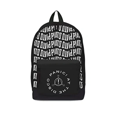 Image of Rocksax Backpack Panic! At The Disco Logo Rucksack 43cm x 30cm 15cm Officially Licensed Merchandise