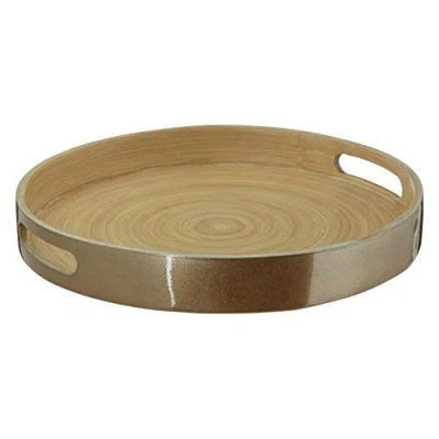 Image of Premier Housewares 1104691 Serving Tray, Bamboo, Gold