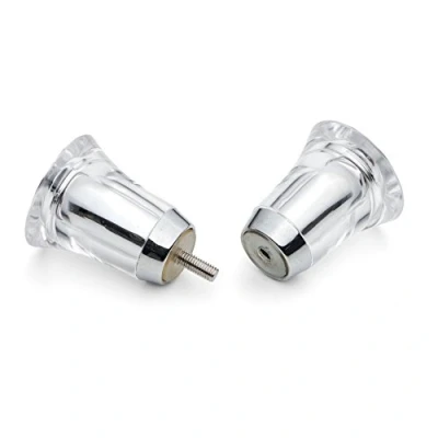 Image of ShowerPart Clear Acryl Shower Door Handle/Knob K001, Handle Length of Half Knob 42mm, Screw Diameter 4.8mm, Acryl, 23.1mm, Replacement Parts, 1x