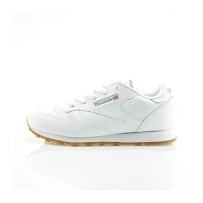 Image of Reebok Boy&#039;s Classic Leather Sneaker, White Gum Int, 1 UK