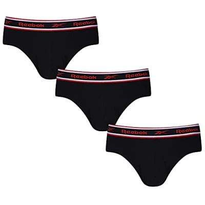 Image of Reebok Chase 3 PACK Briefs, Men&#039;s, Size: Medium, Black
