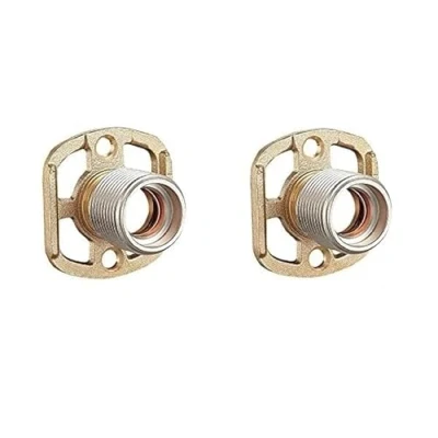 Image of BSP Wall Mounting Bar Valve Fixing Brackets for Shower Or Bath Mixer Tap (Pair) Fixings Mount Kit Fast Fit Pair
