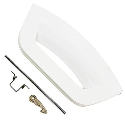 Image of SPARES2GO White Door Handle Kit compatible with Hotpoint Washing Machine