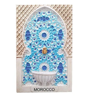 Image of 3D Morocco Fridge Magnet Travel Souvenir Gift Home Kitchen Refrigerator Decoration Magnetic Sticker Craft Collection