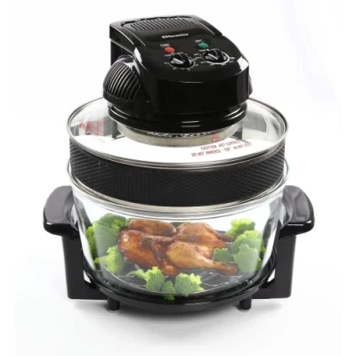Image of EMtronics EMHO17EXB 17 Litre Halogen Oven Air Fryer Cooker 1400W with 60 Minute Timer and Temperature Control Black