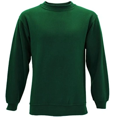 Image of Absolute Apparel Mens AA24 Regular Big Size Gym Sterling Sweatshirt Crew Neck Bottle Green