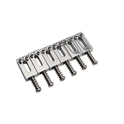 Image of Guyker Guitar Bridge Saddles (Set of 6) 10.8MM Stainless Steel Polished Modern Tremolo Compatible with Strat ST Electric