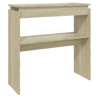 Image of vidaXL Console Table in Sonoma Oak Engineered Wood Hall for Living Room, Hallway Rectangular Scandinavian Side