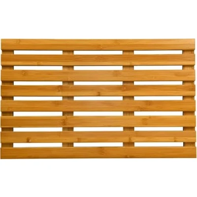 Image of MantrRaj Bamboo Duckboard Bath Mat Anti Slip Spa, Bath, Shower Bathroom Decor Easy to Clean Water Resistant Slatted Design Multipurpose (Natural)