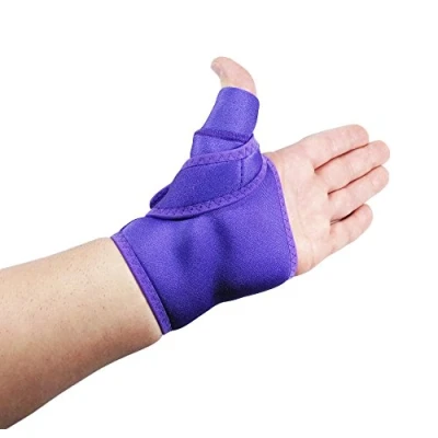 Image of LTG PRO® Neoprene Thumb Support Spica CMC Brace Splint Stabiliser Sprain Strain Arthritis (Purple, S L (15 20cm) Right Hand)
