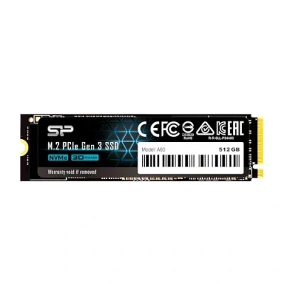 Image of Silicon Power PCIe M.2 NVMe SSD 512GB Gen3x4 R/W up to 2, 200/1, 600MB/s Internal