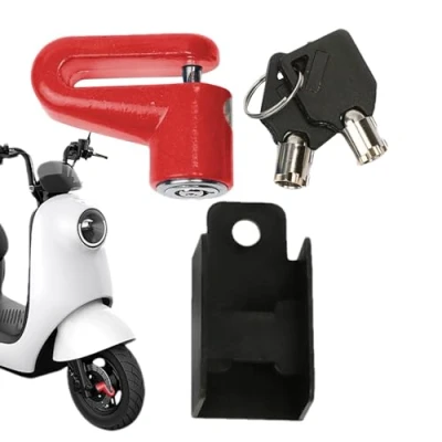 Image of Motorcycle Disc Lock, Metal Wheel Brake Padlock Scooter Waterproof Anti Theft Lock Bicycles for Motorcycles Bikes Scooters