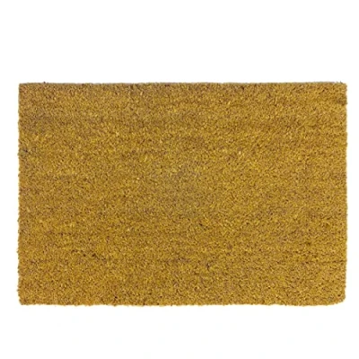 Image of JKZ RUG AND DOORMATS Door Mat Non Slip Natural Coir Entrance Indoor/Outdoor PVC Small Size 40x60 Dirt Trapper Easy Clean Brown
