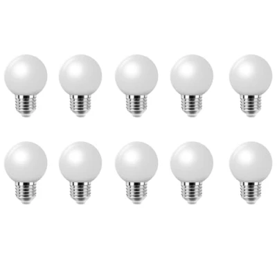 Image of E27 LED Light Bulb,Colored Bulb 2W Golf Ball Bulb, 20W Incandescent Equilavent, AC220 240V,200 Lumen,2700K Warm White Edison Screw Non Dimmable,10 Packs