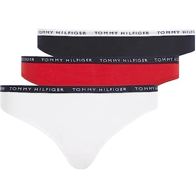 Image of Tommy Hilfiger 3P Briefs, Women&#039;s, Size: Large, White/desert sky/primary red