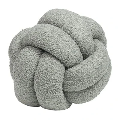 Image of furn. Boucle Knot Polyester Filled Cushion, Polyester, Silver
