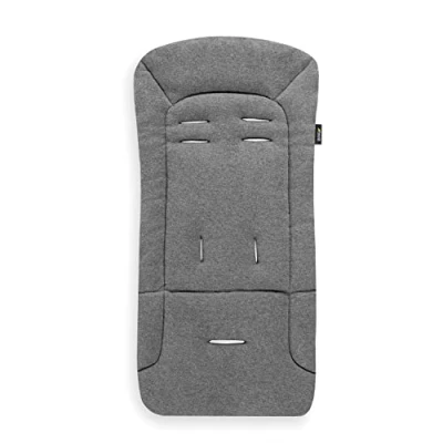 Image of hauck Padded Pushchair Liner, Charcoal Universal Fit for Most Pushchairs, Strollers &amp; Bike Trailers, Breathable Soft Cotton, Machine Washable