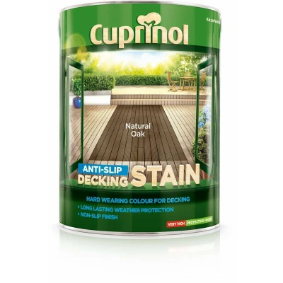 Image of Cuprinol Anti Slip Decking Stain 5L Natural Oak