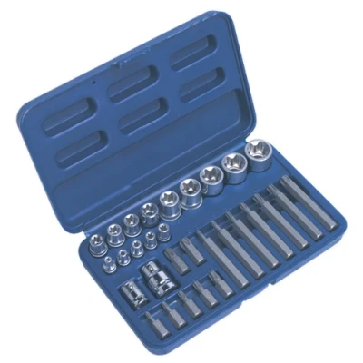 Image of Sealey Premier TRX Star* Socket &amp; Bit Set 30pc 1/4&quot;, 3/8&quot; 1/2&quot;Sq Drive