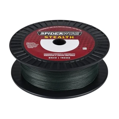 Image of SPIDERWIRE Stealth® Superline, Moss Green, 80lb 36.2kg, 500yd 457m Braided Fishing Line, Suitable for Freshwater and Saltwater Environments
