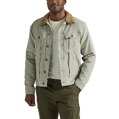 Image of Lee Men&#039;s Legendary Classic Rider Jacket, Sherpa lined Salina Stone, S