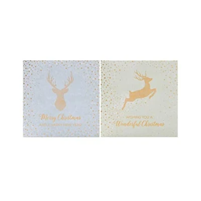 Image of Box of 10 Stags British Heart Foundation Charity Christmas Cards In 2 Designs 556969
