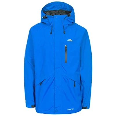 Image of Trespass Mens Corvo Hooded Full Zip Waterproof Jacket/Coat (XS) (Blue)