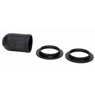 Image of Kopp 214305049 Insulating Socket E27 with 2 x Umbrella Support Rings Black