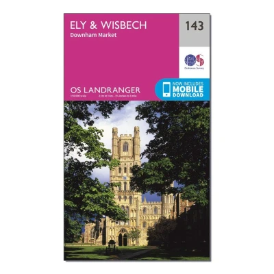 Image of Landranger 143 Ely &amp; Wisbech, Downham Market Map With Digital Version