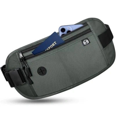 Image of Sofore Hidden Traveling Bumbag Moneybelt Wallet for Women Men,Passport Money Belt Waist with RFID Blocking Technology,Waist Travel Passport Holder Cash Phone,Grey