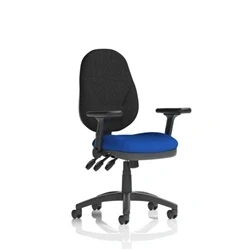 Image of Eclipse Plus XL Operator Chair Stevia Blue Adjustable Folding Arms