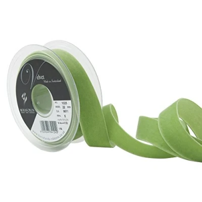Image of Berisfords Velvet Ribbon, Reseda, 10.2 x 3 cm