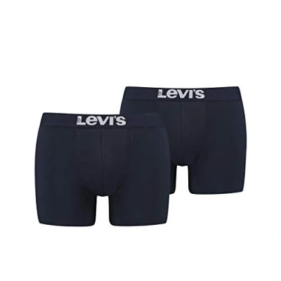 Image of Levi&#039;s &#039;S Men&#039;s Solid Basic Boxer Shorts Underwear in 2er Pack Navy, L