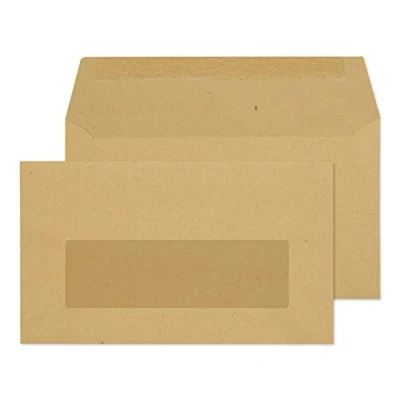 Image of Blake Purely Everyday 89 x 152 mm 70 gsm Wallet Gummed Window Envelopes (23770) Manilla Pack of 1000