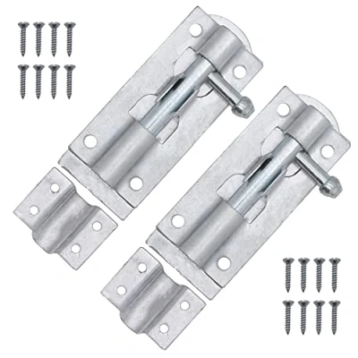 Image of EAI Heavy Duty Tower Bolt 3 Inch Galvanised Fixings Included Pack of 2